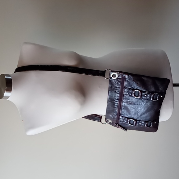 Leather Buckled Crossbody Bag - Picture 6 of 7